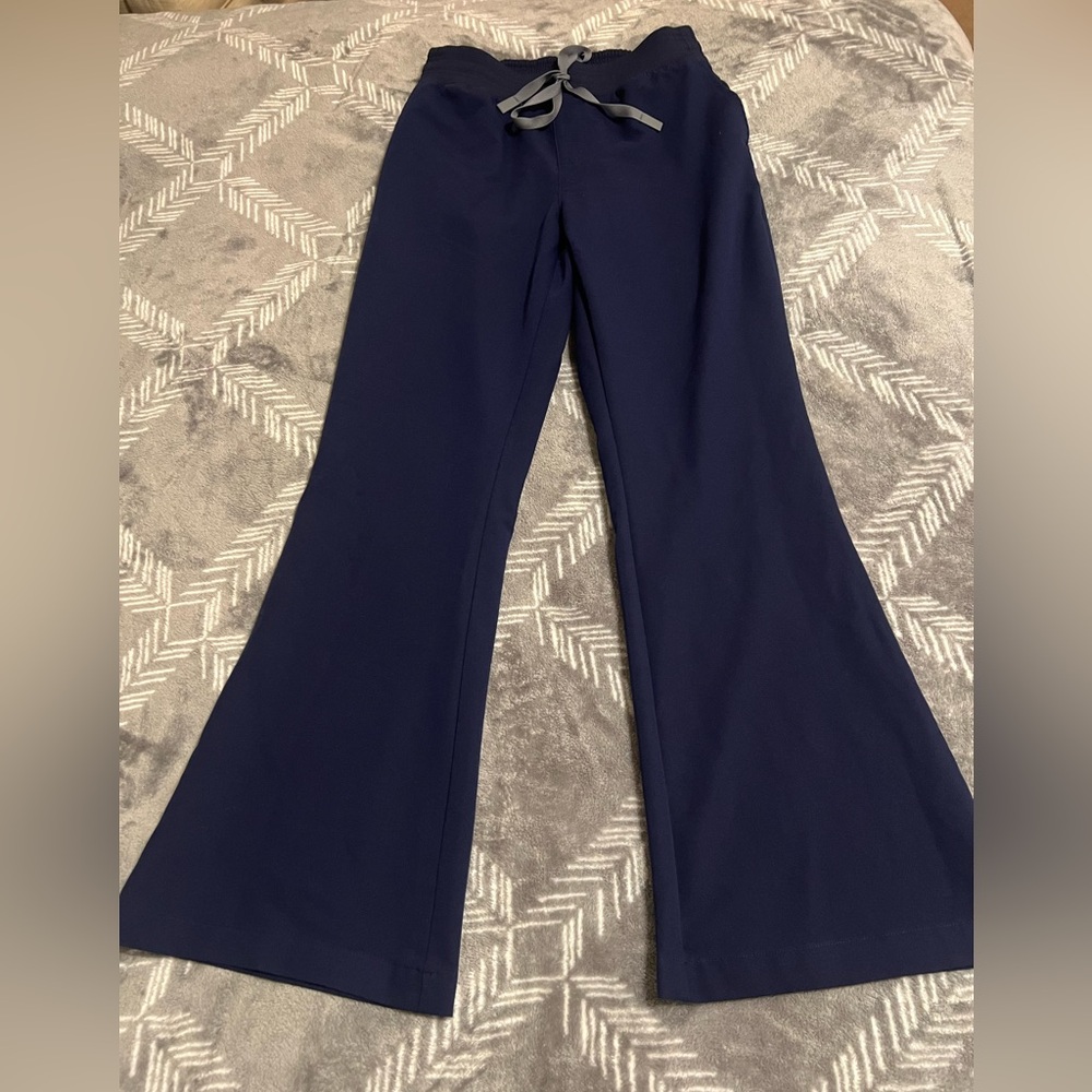 Figs Navy Blue Flared Cordova scrub pants with Drawstring.